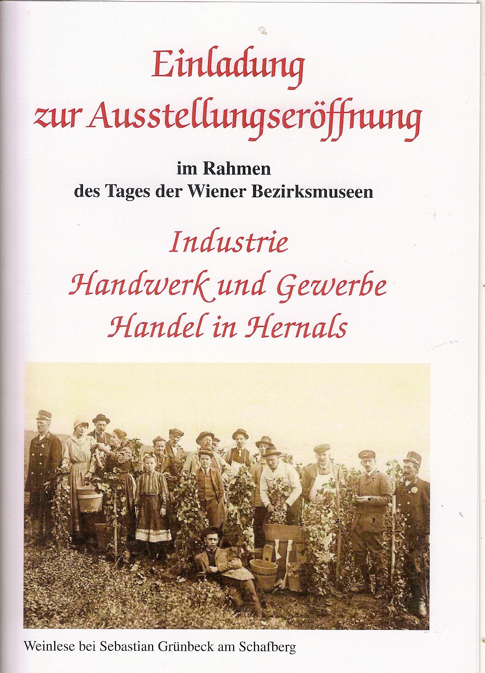 Tag der Wiener Bezirksmuseen, Industrie, Handwerk und Gewerbe, Handel in Hernals, Bezirksmuseum Hernals, 2024