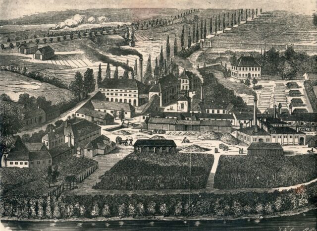 Fichtners Territorium - 1873 (Knochenmehlfabrik, ehem. Kreuzmühle in Atzgersdorf)