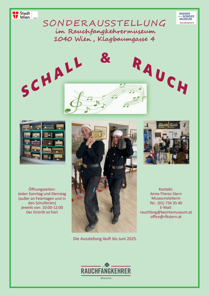 Plakat Sonderausstellun Schall&Rauch, Rauchfangkehrermuseum