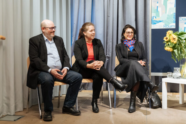 Eröffnung des Donau-Raums im Bezirksmuseum Brigittenau, 13.9.2024, Direktor des Wien Museums Matti Bunzl, Bezirksvorsteherin Christine Dubravac-Widholm, Kulturstadträtin Veronica Kaup-Hasler, Foto: Marlene Fröhlich | luxundlumen.com, 2024